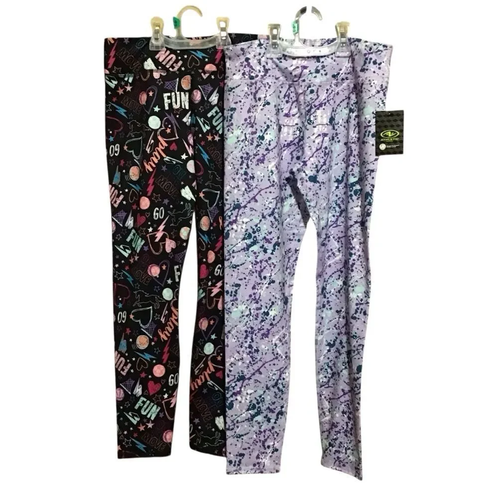Athletic Works DriWorks Moisture Wicking‎ Leggings L 10-12